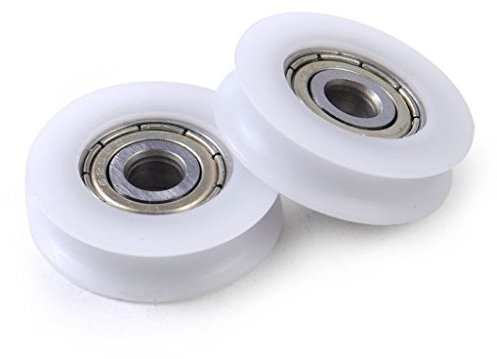 Winwill® 4Pcs 5 * 21 * 7mm 625zz U-Nut-Führungsrolle versiegelte Schienen-Kugellager-Nylon eingebettet