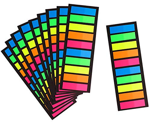 2000 Pieces Sticky Tabs, Colored Sticky Note Index Tabs, Page Markers Flags for Book Markers, Book Annotation Tabs
