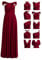 Infinity Kleid mit Bandeau Convertible Brautjungfernkleid Lang Übergröße Multi-Way Kleid Twist Wickelkleid