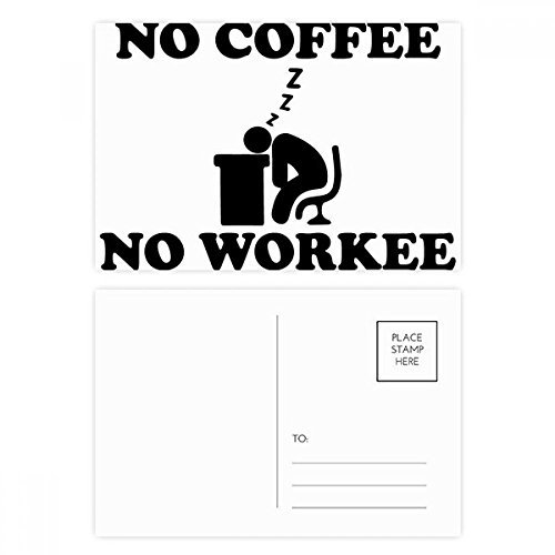 DIYthinker Kein Kaffee kein Workee Büro Design Postkarte Set Geburtstag dankt Karte Mailing Side 20pcs 5.7 Zoll x 3.8 Zoll Mehrfarbig