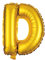 Alsino XXL Folienballons Luftballon Heliumballon Buchstabenballon A-Z Gold 80 cm Party Geburtstag Hochzeit, Variante wählen:BAL-173 Buchstabe D