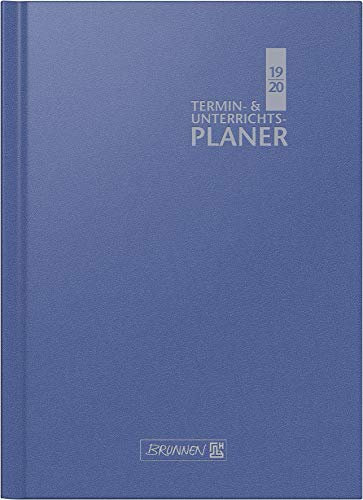 Baier & Schneider BRUNNEN 1072991320 Lehrerkalender 2019/2020 , 2 Seiten = 1 Woche , Überformat A4: 23 x 29,7 cm , Baladek-Einband , blau