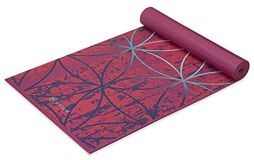 Gaiam Yogamatte, Premium-Druck, extra dick, rutschfest, Übungs- und Fitnessmatte für alle Arten von Yoga, Pilates und Bodentraining, Ausstrahlung, 6 mm