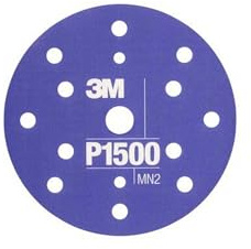 3M 34423 Hookit Flexible Abrasive Disc 25 Pieces P1500 150mm Garage Workshop