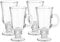 WHOLE HOUSEWARES | Glass Irish Coffee Mug | Set of 4 | 8oz Coffee Mugs for Drinking | Durable Glassware Mugs (4)