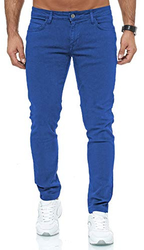 Jeans Slim Fit Stretch Denim Hose im 5 Pocket Style Clean Look Basic für Alltag und Büro Indigo W33 L30