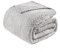 Exclusivo Mezcla Plaid Couverture Polaire en Flanelle, 220 x 240 cm Douce et Tissu Jacquard Plaid Couvertures de Canapé Imprimées de Feuilles, Gris Clair