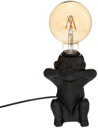 Atmosphera - Lampe socle Singe noire - céramique H17 cm - Modèle 2