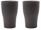 House Doctor 2 x Thermobecher, Liss | Kaffeebecher aus Keramik | Coffee to go Becher für Kaffee & Tee | Dunkelgrau