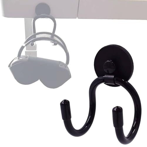 Magnetic Headphone Hanger Stand Mount PC Gaming Headset Headphone Hook, Adjustable Headset Holder - Two Installation Methods - for Computer/Gaming Headsets, Headphone - No Headset