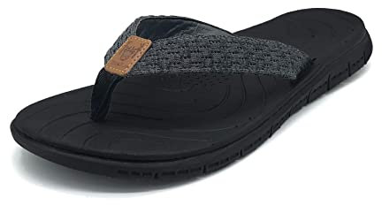 KuaiLu Infradito Donna Moda Estive Comode Pelle Ciabatte Infradito Supporto Arco Plantare Sandali Infradito Spiaggia Piscina Flip Flop Mare Leggere Antiscivolo Gomma Suole nero 40