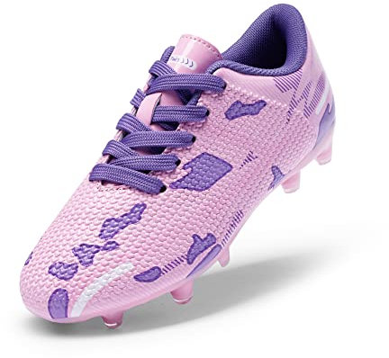 DREAM PAIRS Ragazzi e Ragazze Scarpe da Calcio per Bambini Traspiranti Unisex Attivit� all'Aria Aperta,Size 28.5,Rosa/Viola,SDSO2301K