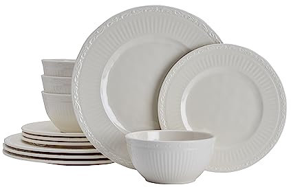 Mikasa Italian Countryside 12 Piece Melamine Outdoor Dinnerware Set, Service for 4