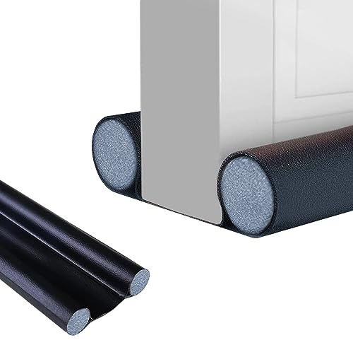 MAGIC SELECT Boudin Isolant pour Portes et Fenêtres Similicuir | Double Isolation, Isolation Acoustique, Réduit Froid/Chaleur, Vent, Lumière, Poussière, Insectes, Réglable 32-94 cm