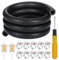 8MM Fuel Hose Kit - High Temp Resistant Thickened Rubber, 1m with 2 Fuel Filters and 10 Clamps, for Cars & Motorcycles