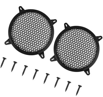 Motoforti Universal Car Speaker Subwoofer Grill Cover, 8 Inch Out Dia, 2 Pcs