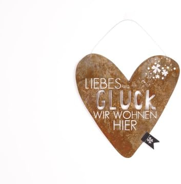 Good old Friends Herzschild Liebes Glück wir wohnen Hier