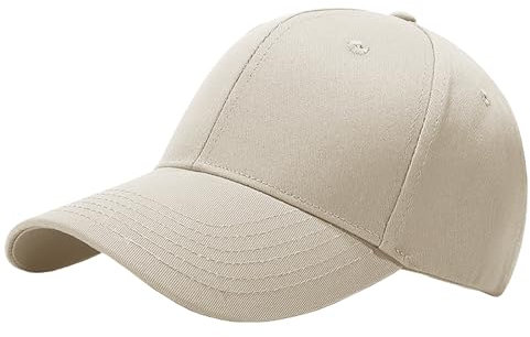Taeku Baseball Cap, Herren Damen Basecap Schnell Einfarbig Baseballmütze 100% Baumwolle Baseballkappe Outdoor Sonnenhut (Beige)
