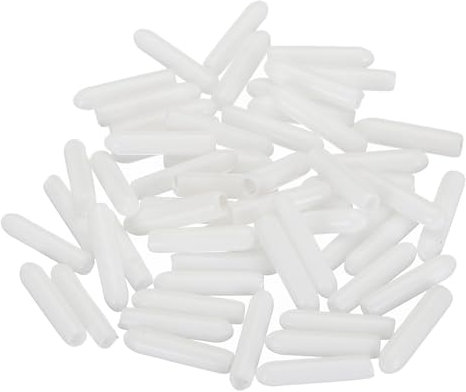 sourcing map Gummi-Endkappen, 2,5 mm Innendurchmesser, Vinyl, Rundrohrschrauben, Gewindeschutz, Weiß, 50 Stück