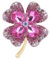 Oenothera Broche Femme Vetement, Broche En Cristal Pour Femmes, Broche Femme, pour Cadeau d'anniversaire de Filles Fournitures de Fête de Mariage Noël(Rose)