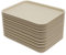 24 vassoi in plastica, antiscivolo, rettangolari, in plastica, per cucina, sala da pranzo, 36 x 27 x 2 cm (cachi)