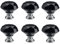 Crystal Drawer Knobs from Hotooldo -40mm Glass Drawer Knobs Crystal Door Handles Diamond Shaped Pulls with Screw for Home Kitchen Office Chest Cabinet Drawer,6Pcs Black-Silver Base