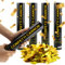 Hyran Konfettikanone Gold*4, Konfettikanone, Konfettikanone xxl, Konfettikanone Hochzeit, Party Popper, Konfetti-Shooter, für Innen und Draußen