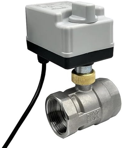 1/2 3/4 1 Elektrischer Kugelhahn aus Edelstahl mit manuellem Schalter 220V 12V Dreidraht-Zweipunktsteuerung motorisierter Kugelhahn(1/2,24VDC)