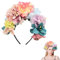 SSyang Blumen Haarreif, Haarreifen Mädchen, Blumenkranz Haare, Blumenkranz, Haarreif mit Blumen und Blüten, Blumen Haarreifen Damen, Haarkranz Blumenstirnband, für Hochzeit Karneval (Pink, L)
