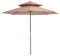ShGaxin Double Decker Parasol Stick Parasol Terrace Parasol Outdoor Terrace Umbrella Beach Umbrella Outdoor Parasol Patio Umbrella 270cm Taupe