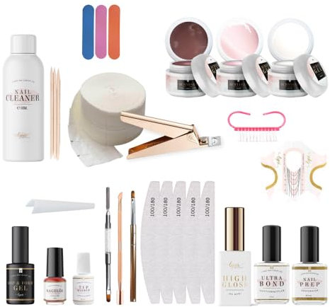 Lynis-Nailshop.de - Gel acrylique pour ongles - Couleur polygel - Pour Dual Tips / Pop it Nails - Pas de coulure et faible odeur - Kit de démarrage sans lampe - Mélange