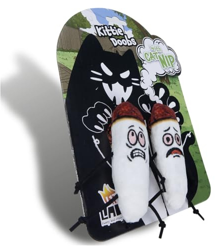 LIT LABS Kittie Doobs Adventure Toys - Funny Catnip Joints for Cats with Dried and Organic High Potency Catnip - Fear Theme