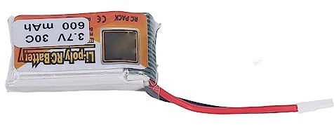 1S Lipo-Akku Lipo 6 Stück Li-Poly-Akku 1S 30C 600 MAh 3,7 V Lipo-Akku mit Weißem XH2.54-Stecker-Ladegerät für RC-Car