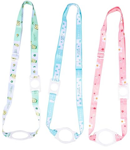 NAMOARLY 3pcs Beer Holder Lanyard Festival Holder Soft Odorless Bottle Bands Adjustable Length Water Bottle Carrier Random Style