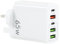 USB Plug Charger, 65W 5-Port Multi Charging Power Adapter with PD 20W Power Adapter QC 3.0 Fast Charging Plug for iPhone Samsung Galaxy, Huawei, Tablet (White)