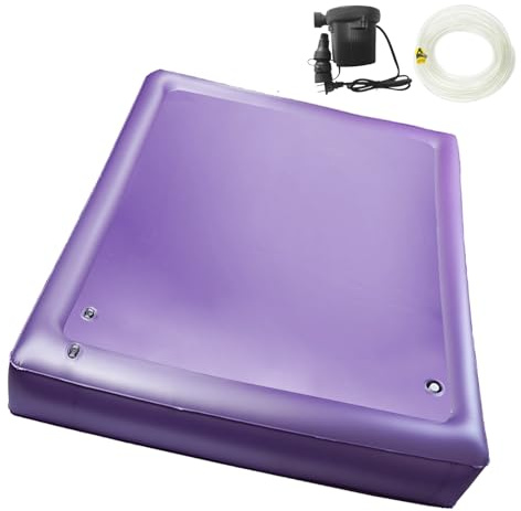 HYPNICELL Full Wave Water Mattress for Adults, Softside Free Flow Design, Heavy Duty Thick PVC Water Bed with Water Hose, Electric Air Pump, Ergonomic, Portable & Foldable (Full-54x75)