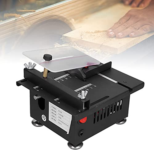 ZenithAur Portable DIY Woodworking Saw, 100W Mini Table Saw with Adjustable Cutting Power, 0-90 Degree Angle Cutting, Lightweight and Versatile for Home Projects