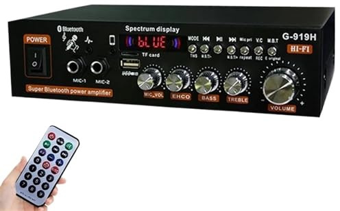Audio Amplifier, Amplifier, G-919H 1000W Home Digital Amplifiers Audio Bass Power Hifi FM Music Subwoofer Speakers,for Party, TV