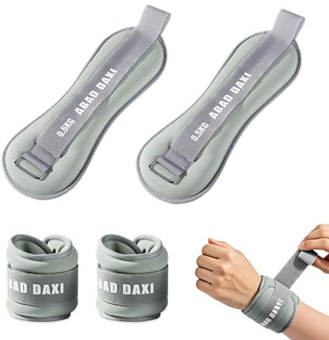 Gewichtsmanschetten, Handgelenkgewichtsmanschetten, 2er Set Verstellbare WeightsHandgelenk Gewichte, Gewichte für Beine und Arme, für Pilates, Yoga, Joggen