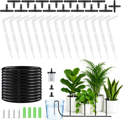 Landrip Irrigazione Automatica di Accessori Set, DIY Sistema di Irrigazione Accessori con tubo da 11.8 metri