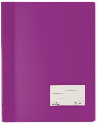 5er Sparpack DURABLE Hunke & Jochheim Schnellhefter DURALUX®, transluzente Folie, für A4 Überbreit, 280x332mm (5 Stück, lila)