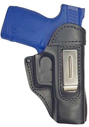 VlaMiTex Leder Holster für Smith & Wesson MP9 compact MP9c M&P9 c compact (IWB 3 - rechts)
