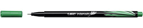 BIC 3 Fineliner Intensity Fineliner Spitze Metallring fein, 0,4 mm, Grün