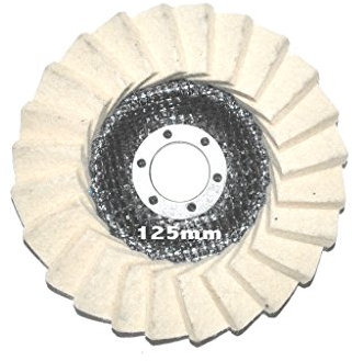 125mm Filz Polierfächerscheibe 22.23mm Polierscheibe Glanz Polier Scheibe.
