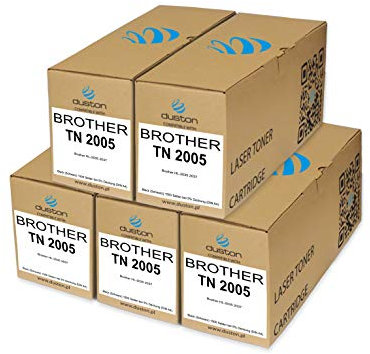 duston 5X TN2005/TN2000 Schwarz Toner kompatibel zu Brother TN-2005 DCP-7010 Fax 2920 HL-2030 HL-2032 HL-2040 HL-2070N MFC-7420 MFC-7820n HL-2035 HL-2037