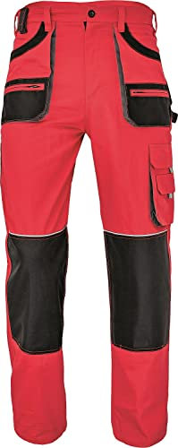 Stenso des-Emerton - Pantaloni da Lavoro - Uomo - Pantaloni Protettivi - Slim Fit - Rosso - 48