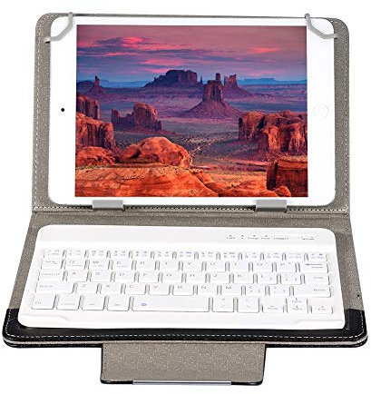 Bluetooth Keyboard & Case, Universal Wireless Bluetooth Keyboard + Protective Case + Stand for 7 inch Tablet for Android for IOS for