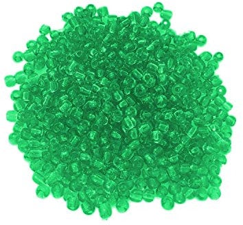 (1,9 mm/Türkisgrün) Rocallies Glasperlen - Bastelperlen aus Glas - 25 Farben mit Loch Perlen zum Basteln auffädeln Armbänder Traumfänger bunt Set DIY kleine große Kinder Bastelperlen Schmuck