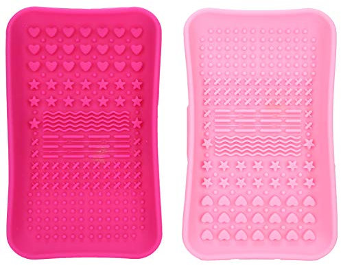 2 pièces pinceaux de maquillage en Silicone tampons de nettoyage tapis de maquillage cosmétique brosse nettoyants outil de lavage brosse cosmétique tapis de nettoyage