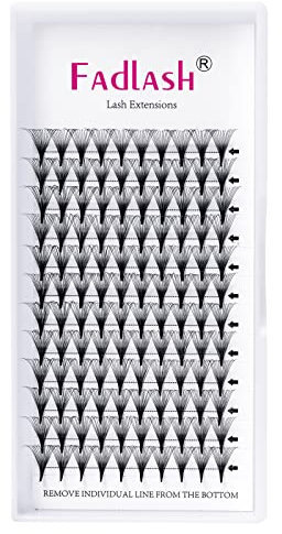 Volume Eyelash Extensions 14D 0.07mm D Curl 12mm Premade Fans Eyelash Extensions Middle Stem Professional Pre Made Fan Eyelashes(14D-0.07-D,12mm)